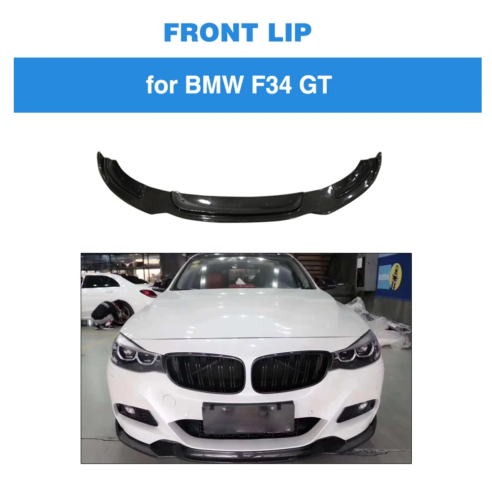 Front Bumper Fins Canards For BMW 3 Series F34 GT M Sport 2014 - 2019 Lip Splitters Carbon Fiber | Автомобили и мотоциклы