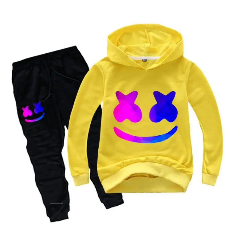 Goedkoop Merk Kids Trainingspak Jongens Kleding Set DJ Muziek Hoodies en Broek Tiener Sportwear Kleding Battle Royale Sport Pak
