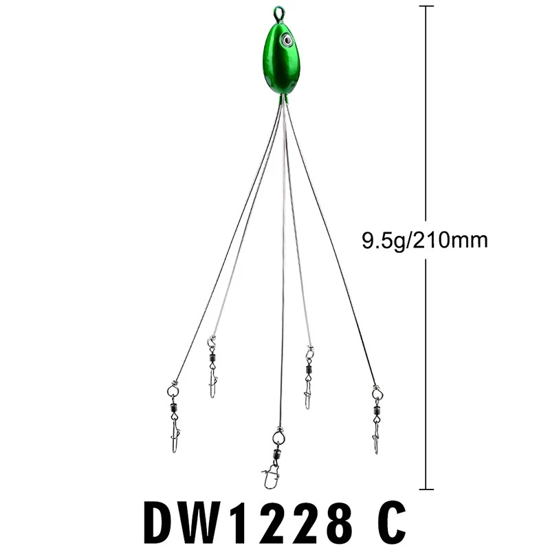 

Umbrella Fishing Lure Rig 5 Arms Alabama Rig Head Swim Bait Stainless Steel Fishing Lure Group Snap Swivel Fishing Tackle