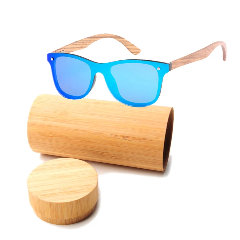 LONSY ретро деревянные солнцезащитные очки мужские бамбуковые солнцезащитные очки женские роскошные брендовые дизайнерские Винтажные Солнцезащитные очки для женщин Oculos de sol masculino - Цвет линз: C3 Blue