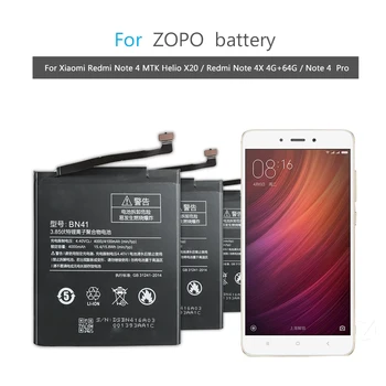 

BN41 Mobile Phone Battery For Xiaomi Redmi Note 4 MTK Helio X20 / For Redmi Note 4X Pro 4G+64G Replacement Battery BN41 4100mAh