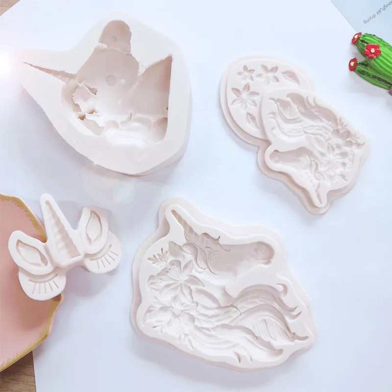 11 Styles Of New Unicorn Shape Cake Molds Fondant Silicone Mould DIY Baking Decoration Tools Cupcake Mold Pastry Model Tools6