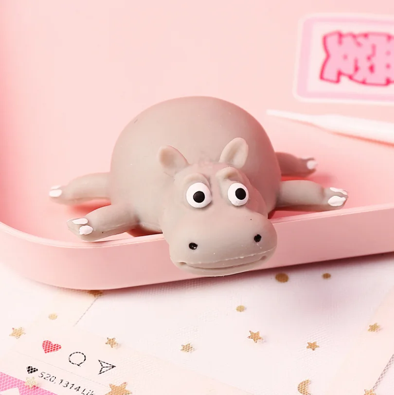Little hippo Воздушный шар в форме животного мяч ПЭТ мягкий резиновый шарик игрушка расстегнуть, надувная игрушка, маленькое животное, милый, забавный вентиляционный - Цвет: Little hippo
