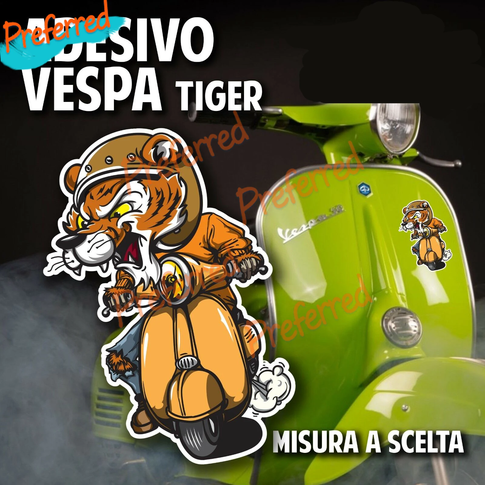 Клейкая наклейка vespa tiger для мотоцикла скутера piaggio 125 250 500 GTX | Автомобили и