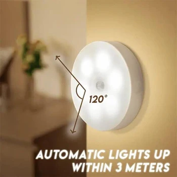 

Motion Sensor Light Cordless Battery-Powered LED Night Light Stick-Anywhere Closet Lights Stair Lights QJY99