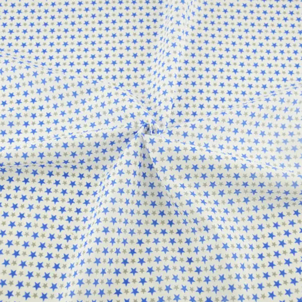 Booksew 100% хлопчатобумажная ткань с принтом синие и серые Звезды Дизайн Шитье