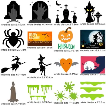 

halloween metal cutting dies witch castle blood pumpkin cut die mold decoration Scrapbook paper craft blade punch stencils dies