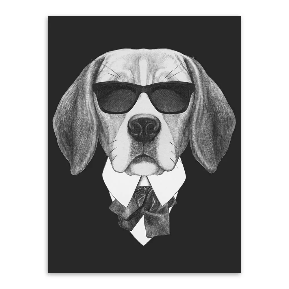 Итальянская мафия винтажная собака и кошка, черные настенные картины для гостиной, художественные плакаты на холсте и принты, Классическая живопись, картины - Цвет: 16