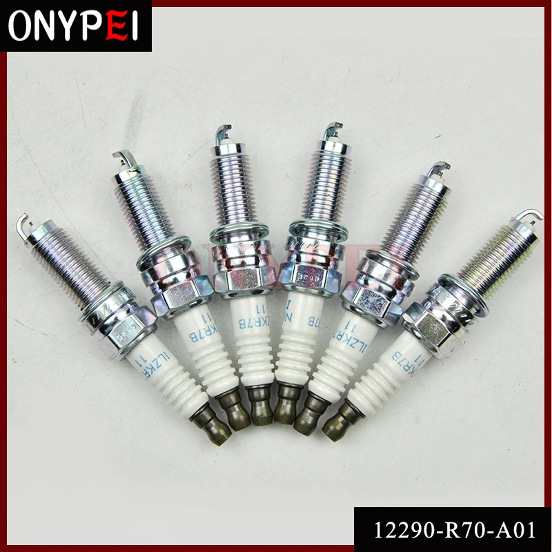 6x 12290-R70-A01 ILZKR7B11 иридиевая Свеча зажигания для Honda Accord Acura RDX TSX 3,5 12290 R70 A01 ILZKR7B 11 12290R70A01 ILZKR7B-11
