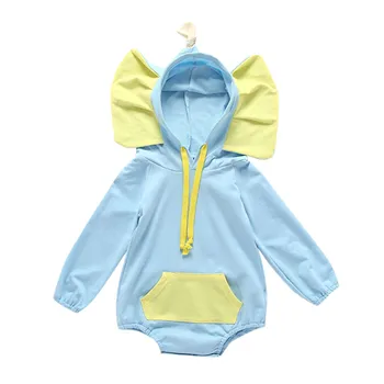 

Spring Summer Baby Lovely Romper Newborn Infant Baby Boy Girls Cartoon Elephant Ear Bodysuit Toddler Kids Patchwrok Romper #LR5