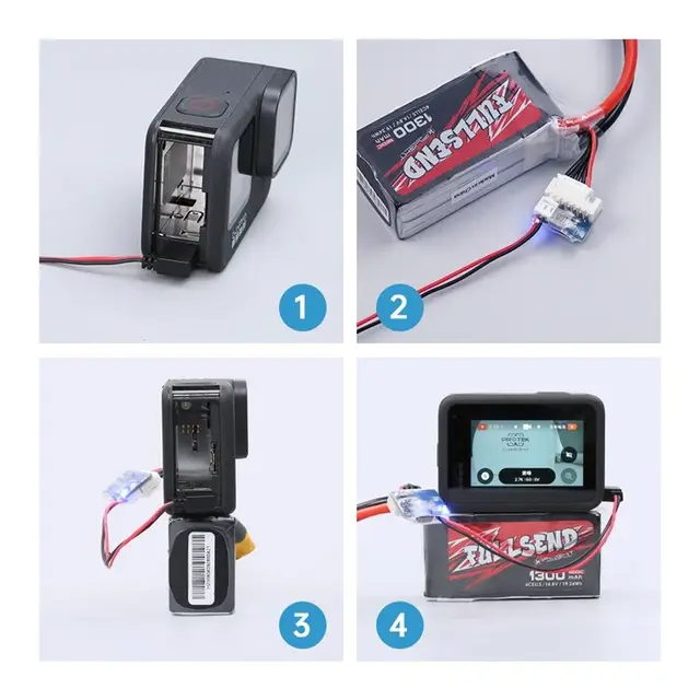 NEW Type C to 5V Balance Plug Power Cable Charging Cable for GoPro Hero 6 / 7 / 8 / 9 / 10 Camera FPV Drone Part 4