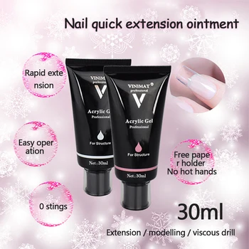 

VINIMAY 30ml Nail Extension Gel Paperless Holder Crystal Quick YiniKiz gel polish nail kit nails art