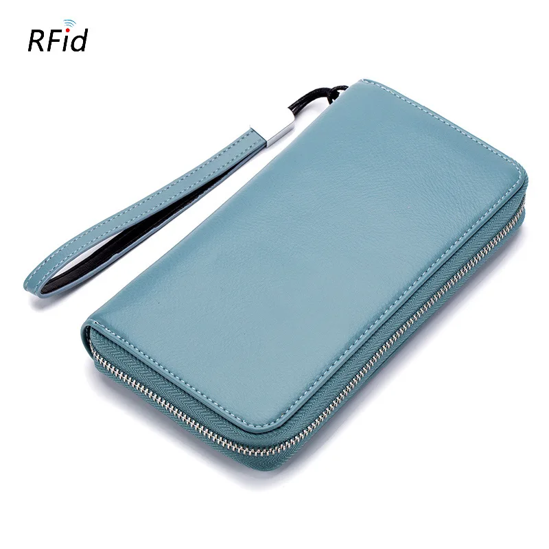 blue wallet women POMELOS кошелек женский спилок женские кошельки и кошельки дизайнерские Роскошные Длинные RFID Кошелек Браслет мешок для денег - Цвет: blue wallet women