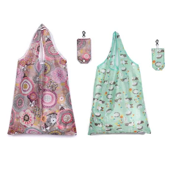 

20Styles Waterproof Oxford Reusable Shopping Bag Foldable Tote Bag Portable Cloth Eco Grocery Bag Folding Large Capacity Handbag