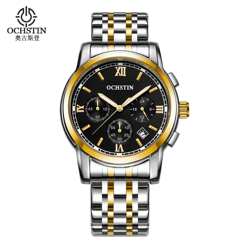 Часы наручные мужские кварцевые роскошные брендовые полностью стальные