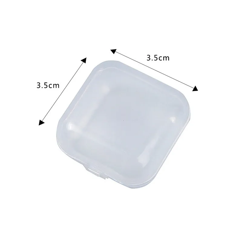 1-20Pcs Small Square Transparent Plastic Jewelry Storage Box For Earrings