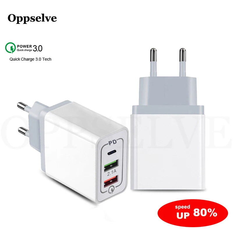 

Quick Charger Type C USB USB Charger QC3.0 Fast Charging For iPhone Samsung Xiaomi iPhone 11 Pro Max Portable Travel Charger