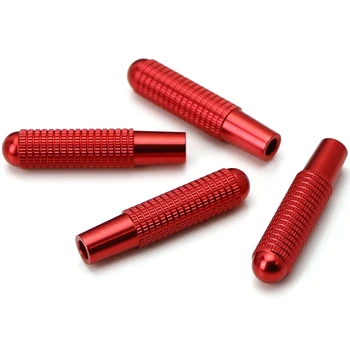 

4Pcs Red Aluminum Alloy Bolt-on Replace Door Lock Knobs Compatible for Mercedes C E S GLC GLE Class(W205 W213 X205 W166)