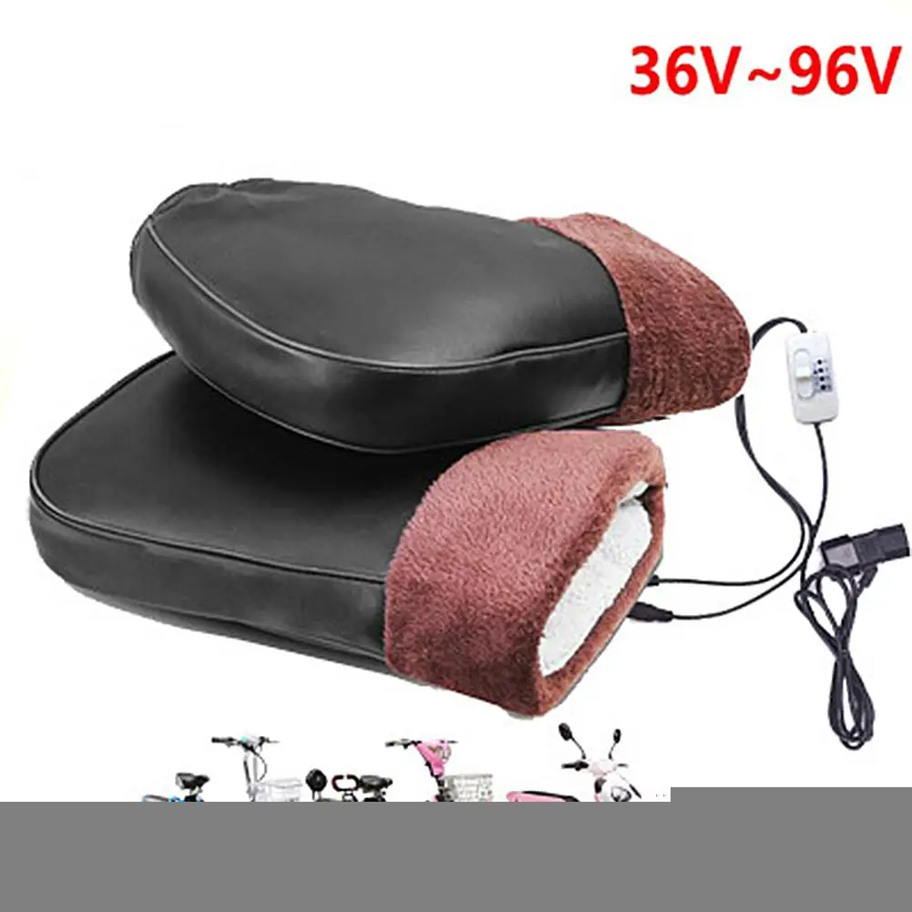 12V мотоциклетные Ручки Бар муфта съемный Электрический нагрев теплые перчатки для зимних скутеров