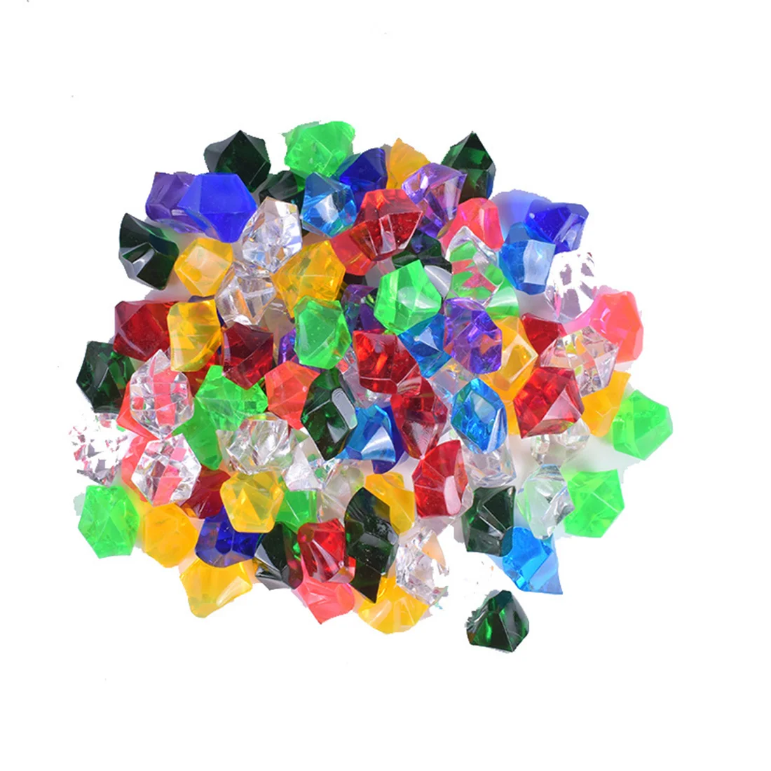 

200Pcs 1.5*2.3cm Plastic Assorted Gem Medium Stones Games Prop