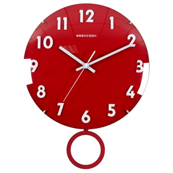 

Wooden Fashion Wall Clock Modern Design Pendulum Minimalist Digital Wall Clock Silent Quartz Zegar Scienny Home Decor ZB50WC