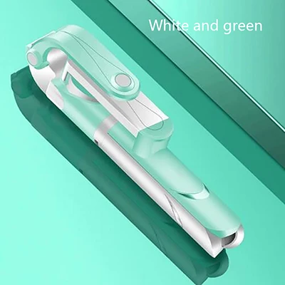 White And Green 3 в 1 монопод Bluetooth XT09 селфи палка беспроводной затвор селфи палка для iPhone samsung Xiaomi huawei - Цвет: White And Green