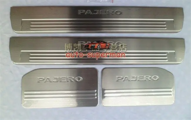 Накладка на порог для Mitsubishi 5dr Pajero V97 V93 V77 V73 2006-2013