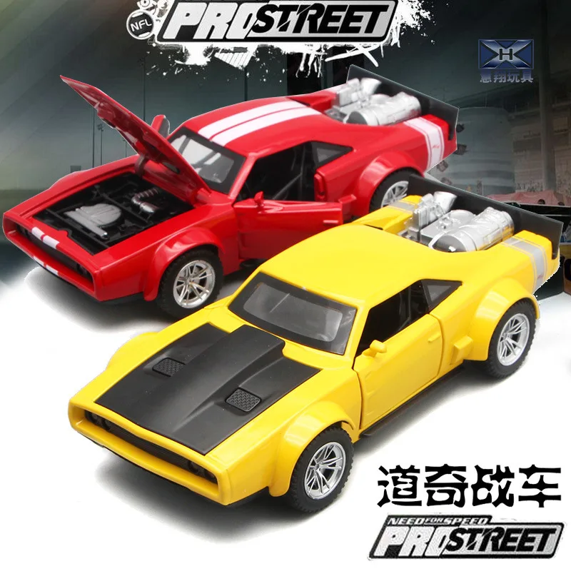 

Dodge Fast-Furious Model Car 1:32 Alloy Car Metal Diecast Sound Light Pull Back Car Hot Wheels Kids Gifts for Children