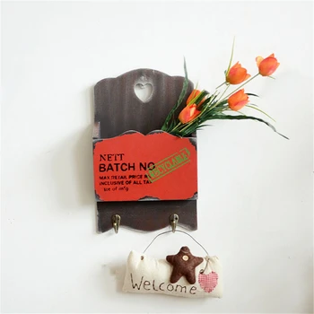 

2020 New Fashion Key Rack Wall Holder Wood Organizer Mount Letter Hooks Home Hook Mail Hanger