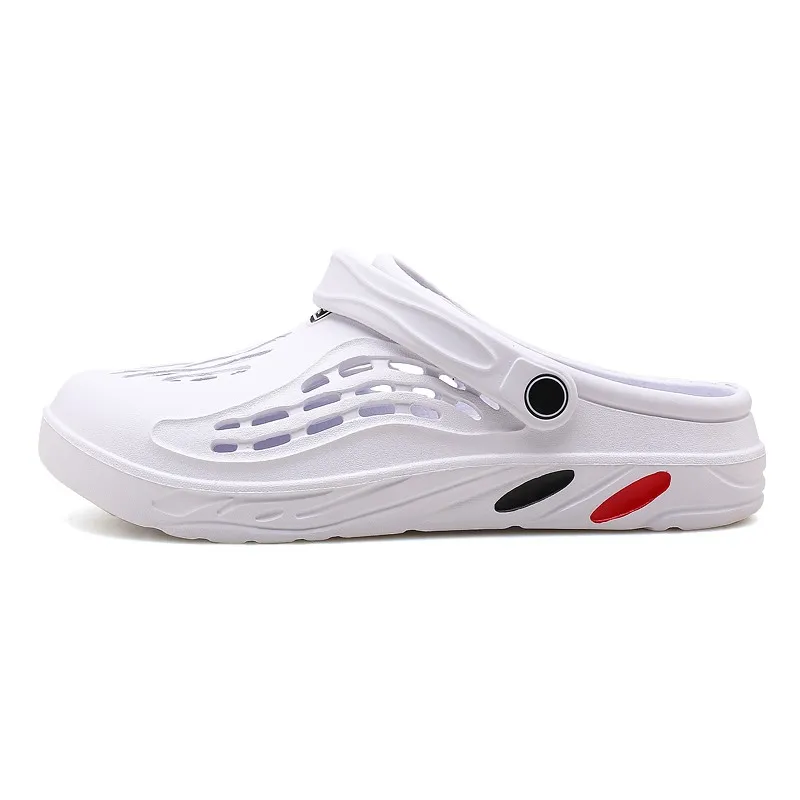 

2020 Men's sandals summer shoes ripped rubber high heels girls PU couple garden shoes flat beach slippers