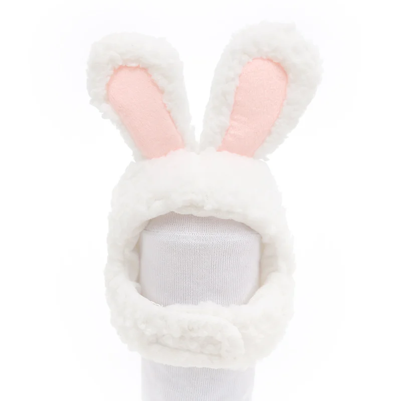 White Rabbit Милая кошка, кролик, Лев, шляпа лягушки, одежда для собак, Забавный Рождественский костюм на Хэллоуин для собак, Ropa Para Gato Disfraz Leon - Цвет: White Rabbit