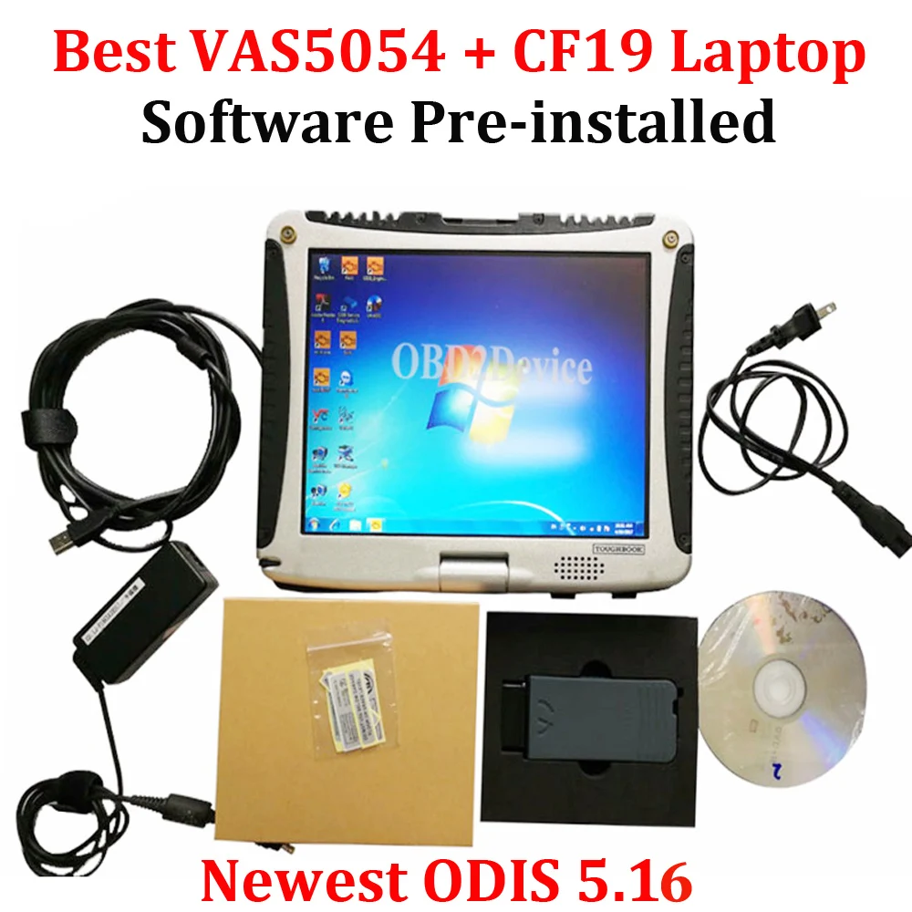 Быстрая доставка ноутбук CF19 с Bluetooth Vas 5054a оригинальный полный чип OKI