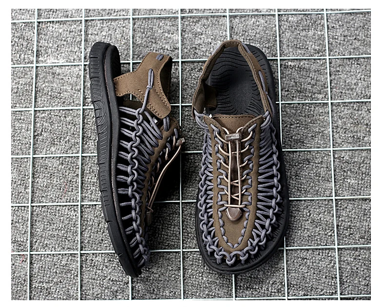Vogue High Quality Original Flats Summer Sandals Men Fashion Breathable Leisure Shoes Trend Fisherman Sandals Beach Shoes 57