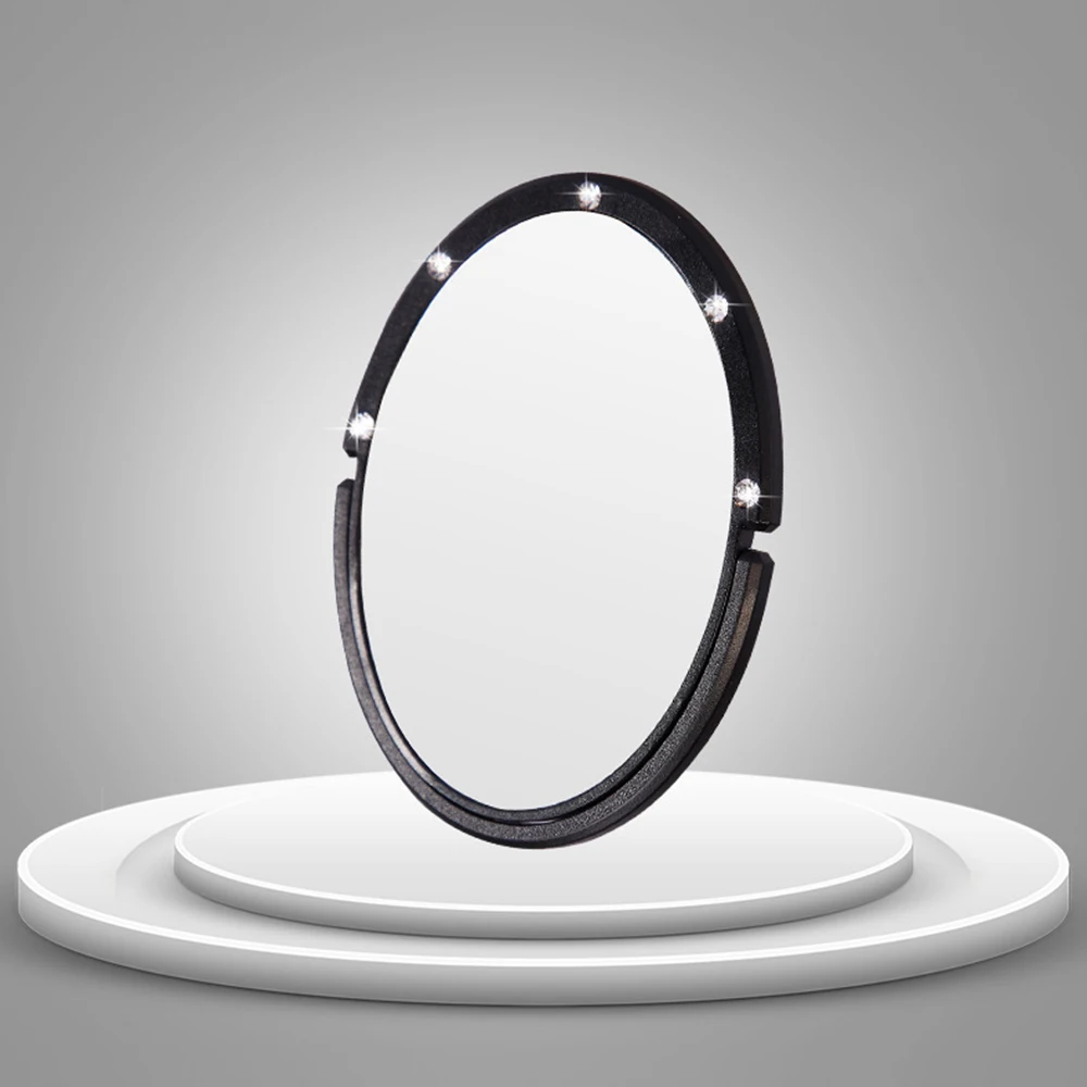 Зеркало для макияжа подставка для мобильных телефонов HolderFor iPhone 11/11Pro huawei сотовый смарт круглый кольцо для телефона держатель Автомобильный держатель Стенд - Цвет: Черный