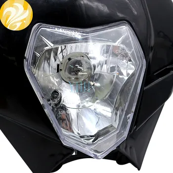

Black Front Headlights Headlamp Lights Streetfighter Fairing Dirt Bike Enduro