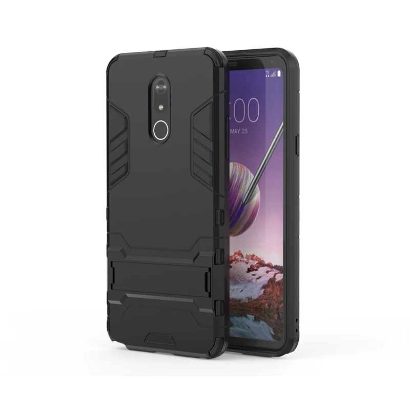 Black Yuhashi противоударный жесткий чехол-подставка для LG Stylo 5, защитный чехол-накладка для телефона, чехол-бампер для LG Stylo 5, чехол-бампер - Цвет: Black