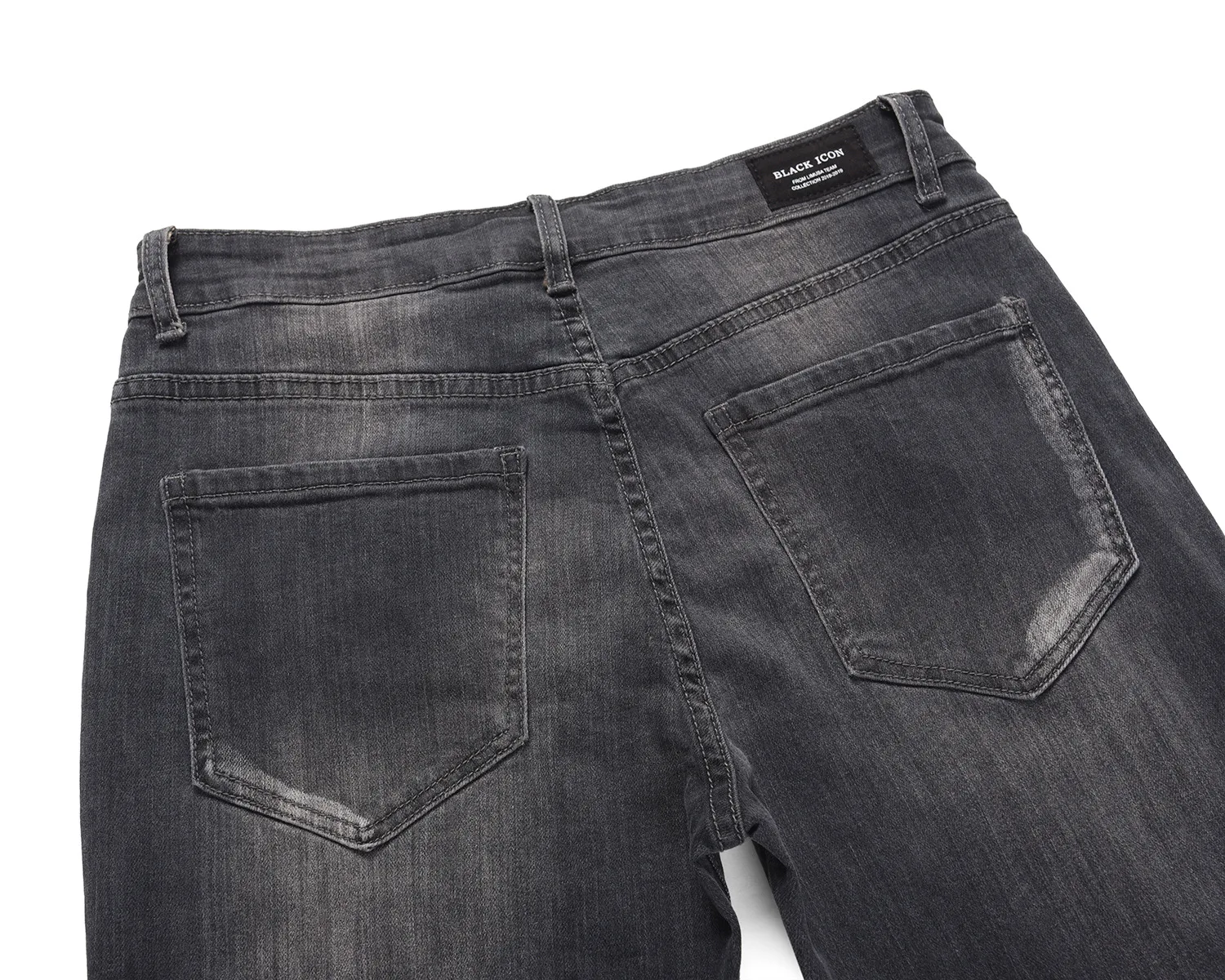 Стиль высокое качество Slim Fit Эластичные Обтягивающие джинсы Мужская Мода уничтожения Ножи с дырочками джинсы Ink