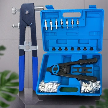 

110Pc Manual Rivetting Machine/Riveting Gun Nut Tool M3-M12 Thread Nut Riveting Machine Rivet Kit Tool