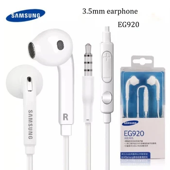 

Original samsung 3.5mm in ear earphone EG920 headset Bass Earbud with Mic/Volume For galaxy A70 A50 NOTE 8 9 s6 s7 edge with box