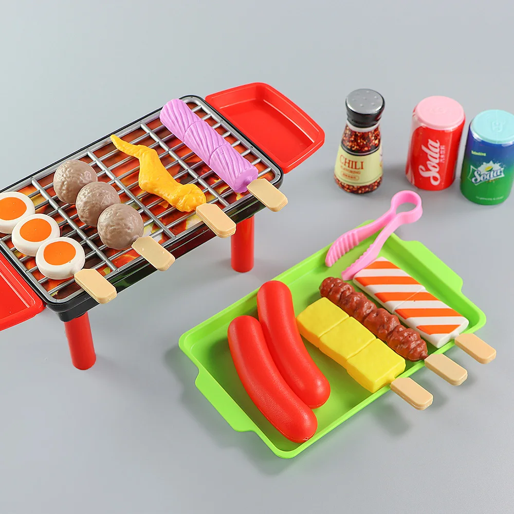 2022 mais novo crianças fingir jogar brinquedos de cozinha simulação  churrasco panelas cozinhar comida role play educacional casa brinquedos -  AliExpress