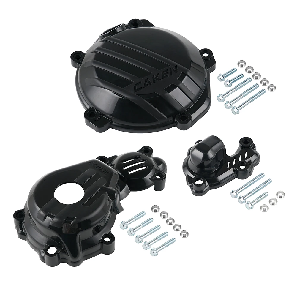 Клатч зажигания водяной насос Защитная крышка для KTM SXF XCF 250 350- EXCF Sixdays 250 350 - Цвет: Черный