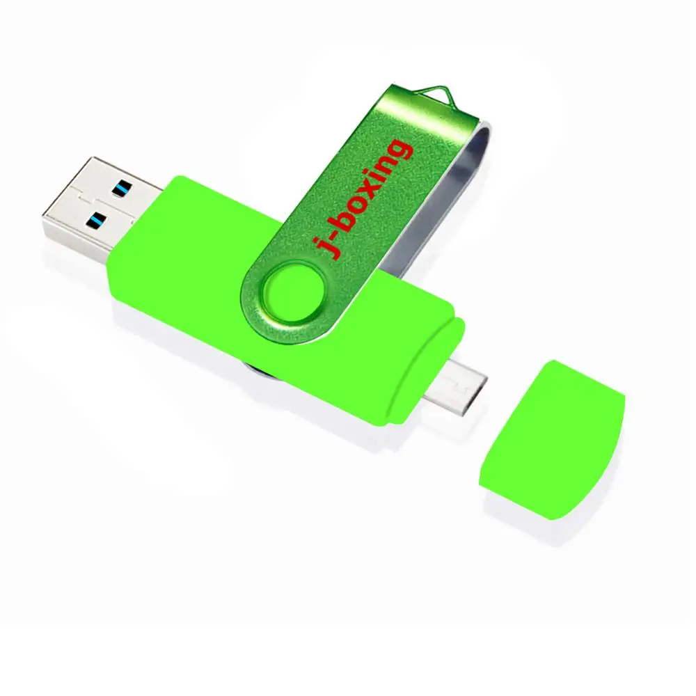 Green Usb 3,0 j-бокс OTG Usb флеш-накопитель 64 ГБ 32 ГБ 16 ГБ Micro Usb флеш-диск флешки для ПК Android смартфон USB карта памяти - Цвет: Green