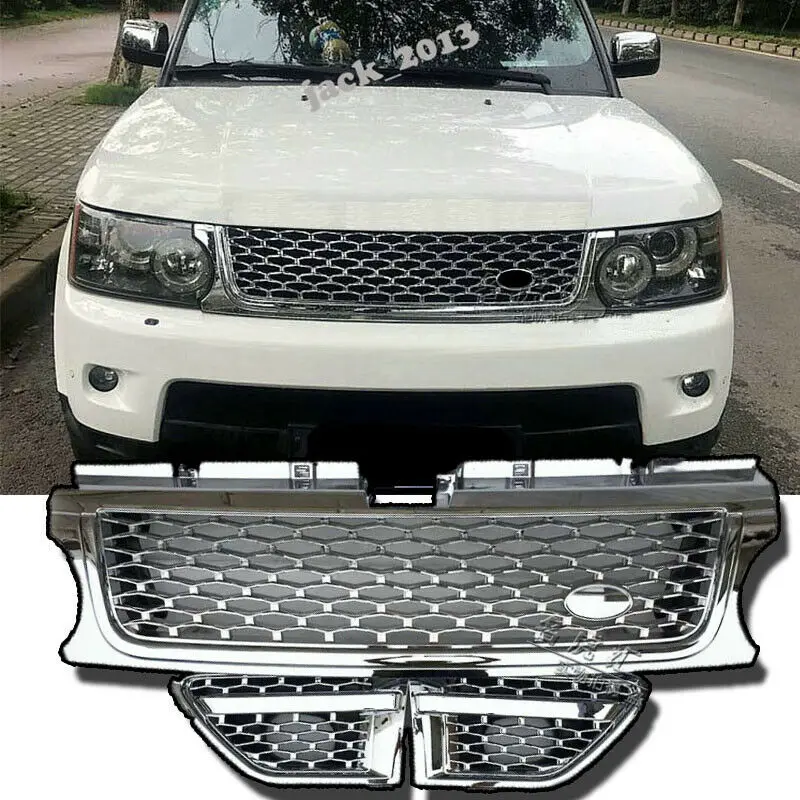 Модификация автомобиля покрытие аксессуаров передняя решетка Замена Отделка для Land Rover Range Rover Sport 2006-2013