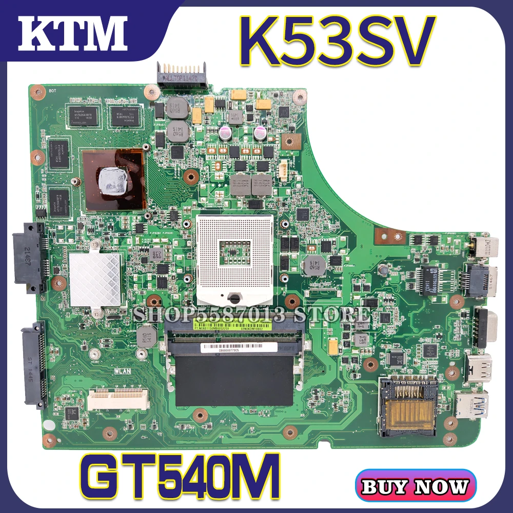 best motherboard  K53SV Laptop motherboard for ASUS K53SM K53SC K53SJ P53SJ A53SJ original mainboard REV2.1/2.4/3.0/3.1 GT540M best motherboard for office pc