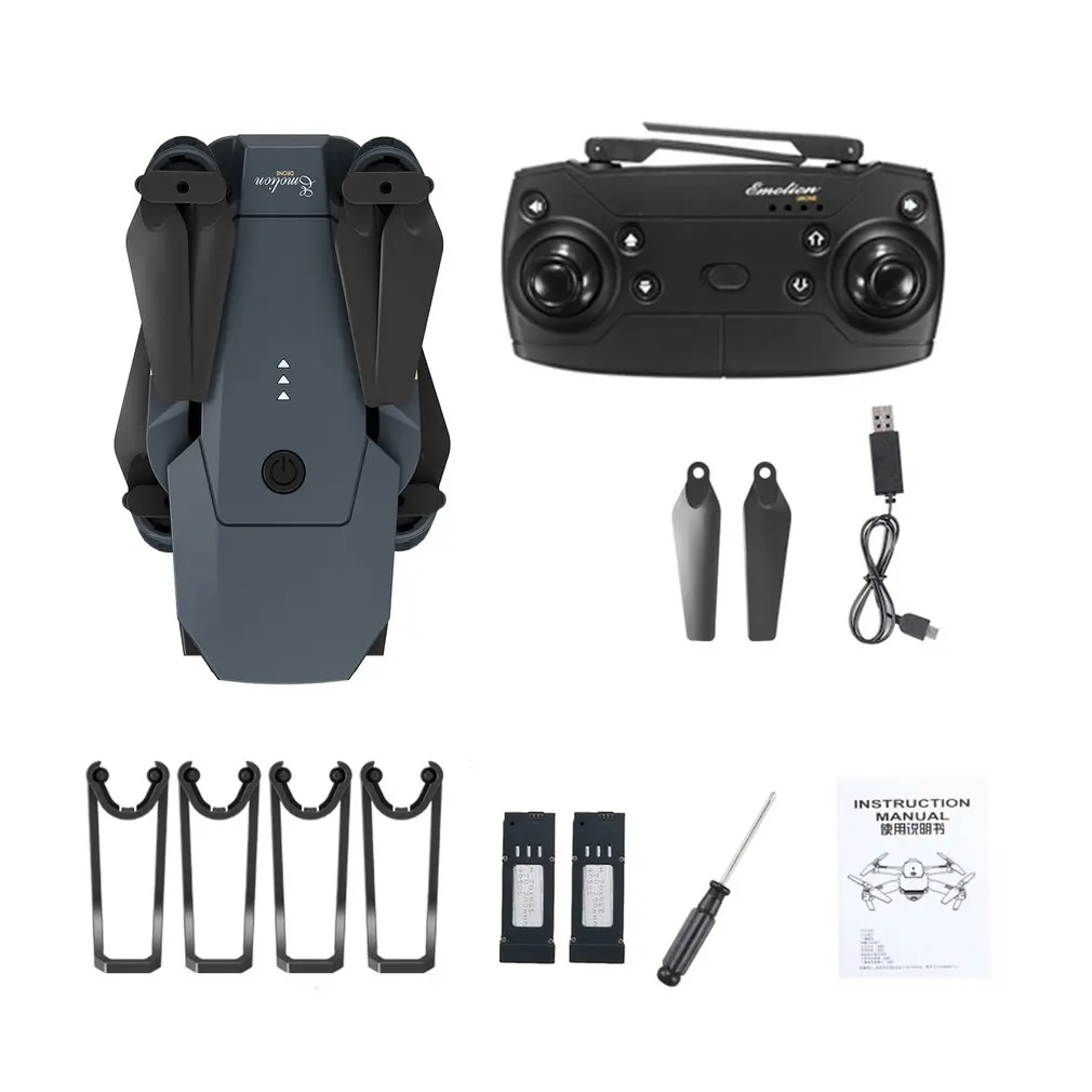 

DJ-1 2.4Ghz WIFI FPV Foldable RC Drone With Wide Angle 2.0MP HD Camera Altitude Hold Headless Mode Aircraft with 2 Battery