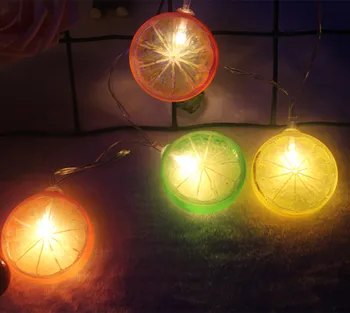 

1.5M Led Fairy String Lights Fruit Orange Lemon Fairy Lights Battery Operated LED Lamp Christmas Garland Wedding Decor Lighting