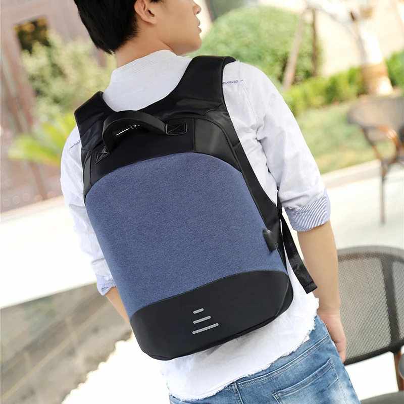 

Nylon Computer Bag Business Men Backpack Korean-style Casual Backpack Anti-Theft Men's Bag with USB Customizable