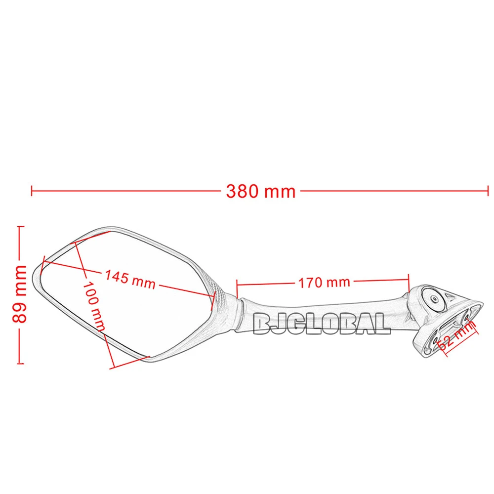 Новые мотоциклетные зеркала заднего вида для Yamaha YZF R3 R25 2013 YZF-R3 YZF-R25 Карбон боковое зеркало