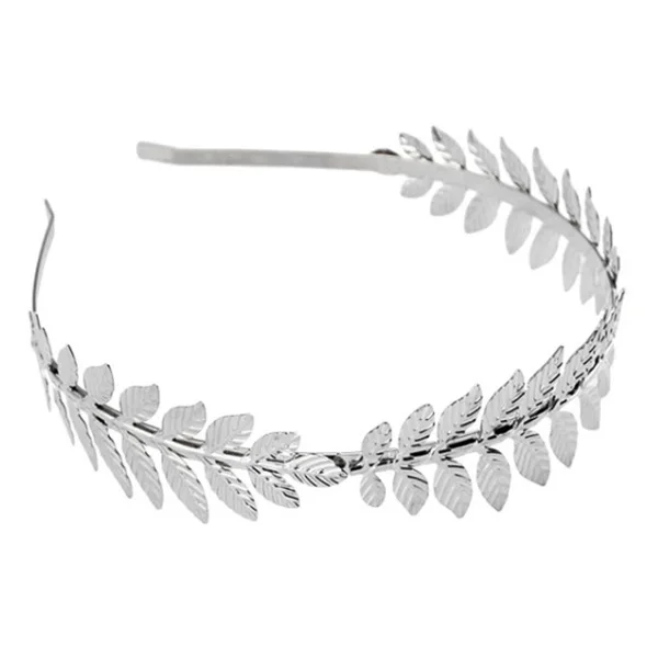 Silver leaf headband 5 шт. серебристо-золотистые металлические застёжки обруч в форме листьев для Braidmaids Свадебные задняя ободки для волос, повязки для волос, свадебные аксессуары для волос - Цвет: Silver leaf headband