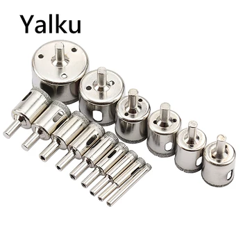 

Yalku 6-50mm Diamond Coated Core Ball Saw Drill Bit Set Power Tools for Tiles Marble Wood Amber Glass Ceramic Hole Saw Drill Bit